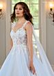 Rachel Allan RB4182 Sweetheart Neck Sheer Cape Wedding Dress