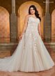 Rachel Allan RB5042 Curved Neck A-Line Bridal Dress