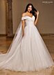 Rachel Allan RB5046 Pleated Off-The-Shoulder Wedding Gown