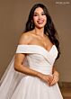 Rachel Allan RB5046 Pleated Off-The-Shoulder Wedding Gown