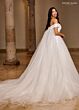 Rachel Allan RB5046 Pleated Off-The-Shoulder Wedding Gown