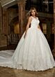 Rachel Allan 6364 Illusion Back Petal Train Bridal Gown