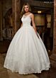 Rachel Allan 6364 Illusion Back Petal Train Bridal Gown