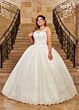 Rachel Allan 6364 Illusion Back Petal Train Bridal Gown