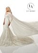 Rachel Allan M781 Matching Cape Strapless Mermaid Wedding Gown