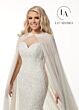 Rachel Allan M781 Matching Cape Strapless Mermaid Wedding Gown