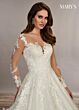 Rachel Allan MB3079 Sheer Back Illusion Bateau Neck Bridal Dress
