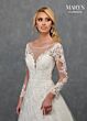 Rachel Allan MB3112 Sheer Neck Scallop Hem Bridal Gown