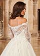 Rachel Allan MB3144 Scallop Neck Off-The-Shoulder Sleeve Bridal Gown