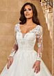 Rachel Allan MB4130 Cutout Back Long Sleeve Bridal Gown