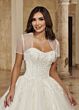 Rachel Allan MB6089 Cap Sleeve Scallop Hem Bridal Dress
