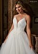 Rachel Allan RB2200 Applique Waist Plunging Neck Bridal Dress
