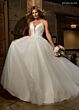 Rachel Allan RB2200 Applique Waist Plunging Neck Bridal Dress