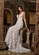 Rachel Allan RB2201 V-Back Illusion Side Sleeveless Bridal Dress