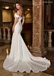 Rachel Allan RB2205 Cowl Neck Off-The-Shoulder Satin Bridal Gown