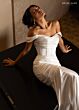 Rachel Allan RB2205 Cowl Neck Off-The-Shoulder Satin Bridal Gown
