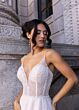 Rachel Allan RB3210 Plunging Neck Pearl Beaded Wedding Dress