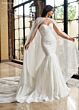 Rachel Allan RB4200 Strapless Mermaid Matching Cape Wedding Dress