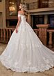 Rachel Allan RB4201 Pleated Skirt Off-The-Shoulder Wedding Dress