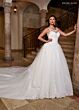 Rachel Allan RB4210 Petal Train Scoop Neck Bridal Gown