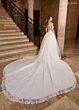 Rachel Allan RB4210 Petal Train Scoop Neck Bridal Gown