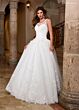 Rachel Allan RB4210 Petal Train Scoop Neck Bridal Gown