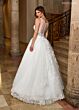 Rachel Allan RB4210 Petal Train Scoop Neck Bridal Gown