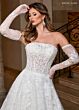 Rachel Allan RB5080 Gauntlet Sleeve Strapless Bridal Dress