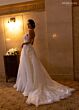 Rachel Allan RB5084 Plunging Neck Floral Applique Bridal Gown