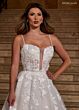 Rachel Allan RB5084 Plunging Neck Floral Applique Bridal Gown