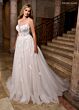 Rachel Allan RB5084 Plunging Neck Floral Applique Bridal Gown