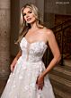 Rachel Allan RB5084 Plunging Neck Floral Applique Bridal Gown