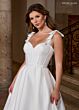 Rachel Allan RB5086 Pleated Skirt Bow Strap Wedding Dress