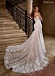 Rachel Allan RB5088 Plunging Neck Lace Train Mermaid Wedding Gown