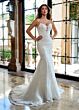 Rachel Allan RB5093 Plunging Neck Beaded Mermaid Wedding Gown