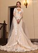 Rachel Allan RB5093 Plunging Neck Beaded Mermaid Wedding Gown