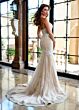 Rachel Allan RB5093 Plunging Neck Beaded Mermaid Wedding Gown