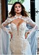 Rachel Allan RB5093 Plunging Neck Beaded Mermaid Wedding Gown