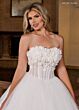 Rachel Allan RB6160 Floral Applique Neck Corset Bodice Bridal Dress