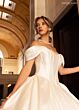 Rachel Allan RB6162 Off-The-Shoulder Pleated Skirt Bridal Dress