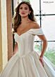 Rachel Allan RB6162 Off-The-Shoulder Pleated Skirt Bridal Dress