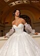 Rachel Allan RB6163 Bishop Sleeve Sweetheart Neck Bridal Gown