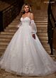 Rachel Allan RB6163 Bishop Sleeve Sweetheart Neck Bridal Gown