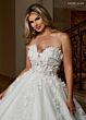 Rachel Allan RB6167 Floral Applique Neck Corset Bodice Wedding Dress