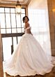 Rachel Allan RB6170 Applique Strap Ruched Bodice Wedding Dress