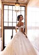 Rachel Allan RB6170 Applique Strap Ruched Bodice Wedding Dress