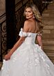 Rachel Allan RB6170 Applique Strap Ruched Bodice Wedding Dress