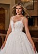 Rachel Allan RB6171 Illusion Side Applique Strap Wedding Gown