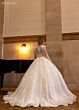 Rachel Allan RB6172 Sheer Sleeve V-Neck Wedding Gown