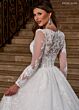 Rachel Allan RB6172 Sheer Sleeve V-Neck Wedding Gown